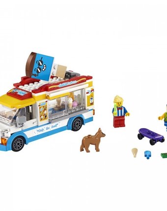 Миниатюра фотографии Конструктор lego city 60253 лего город грузовик мороженщика