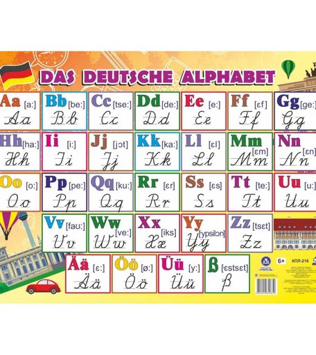 Плакат Издательство Учитель Немецкий алфавит. Формат А2