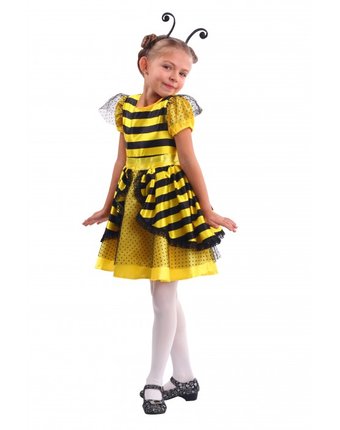 Миниатюра фотографии Пуговка карнавальный костюм пчелка веселая полянка