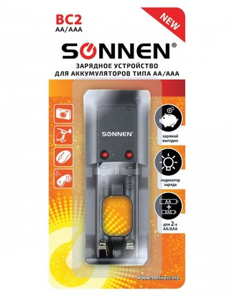 Миниатюра фотографии Sonnen зарядное устройство bc2 для 2-х аккумуляторов аа или ааа