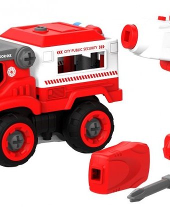 Миниатюра фотографии Shantou bhs toys набор пластмассовых деталей пожарный грузовик с пультом ду