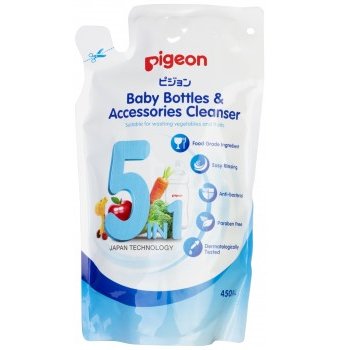 Средство для мытья посуды Pigeon Baby Bottles &amp; Accessories Cleanser, сменный блок, 450 мл