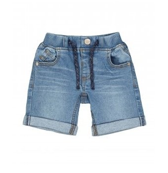 Миниатюра фотографии Шорты джинсовые с отворотами, светло-синий