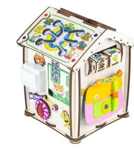 Домик развивающий Iwoodplay ЗВЕРУШКИ