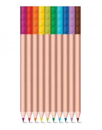 Lego Набор цветных карандашей с насадкой в форме кирпичика 12 шт.