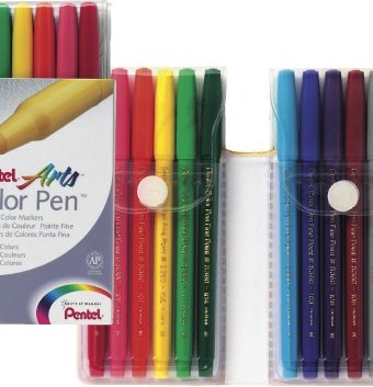 Фломастеры Pentel Color Pen 12 цветов