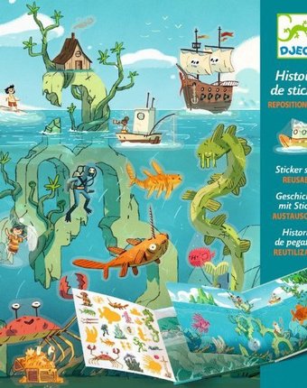 Миниатюра фотографии Djeco набор с наклейками путешествие по морю