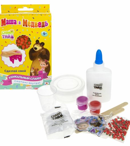 Набор для слайма 1Toy Маша и Медведь. День варенья