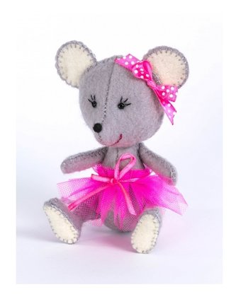 Миниатюра фотографии Набор для создания текстильной игрушки перловка мышка