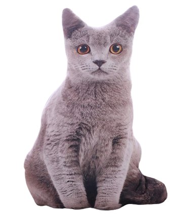 Миниатюра фотографии Мягкая игрушка super01 кошка 50 см цвет: серый