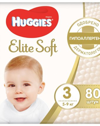 Миниатюра фотографии Подгузники huggies elite soft (5-9 кг) шт.