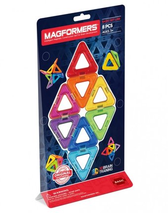 Миниатюра фотографии Конструктор magformers магнитный треугольники 8 63085