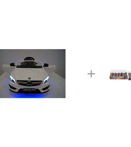 Электромобиль RiverToys Mercedes-Benz А777АА CLA 45 с мыльными пузырями Hot Wheels
