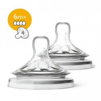 Соска Philips Avent Natural быстрый поток 6 мес.+, 2 шт