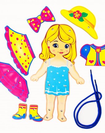 Миниатюра фотографии Деревянная игрушка сибирские игрушки шнуровка кукла
