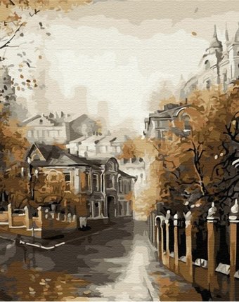 Molly Картина по номерам с цветной схемой на холсте Московская осень 40х30 см