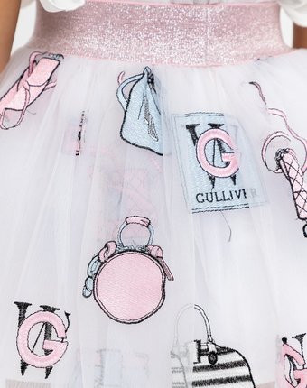 Миниатюра фотографии Белая юбка с принтом gulliver