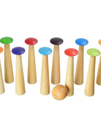 Миниатюра фотографии Деревянная игрушка букарашка активная игра грибоулинг