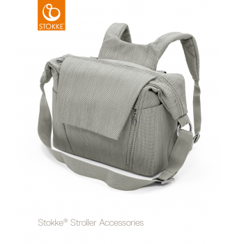 Миниатюра фотографии Сумка для коляски stokke changing bag, brushed grey, серый твид
