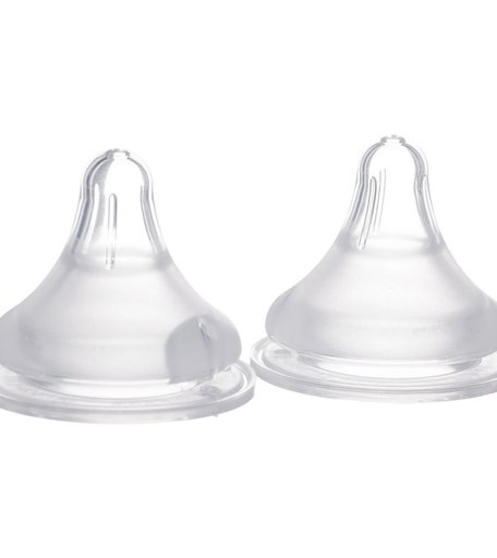 Соска Pigeon Peristaltic Plus для бутылочки с широким горлом S, силикон, с 1 месяца, 2 шт