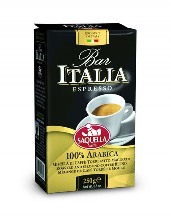 Saquella Bar Italia Кофе молотый 100% Арабика 250 г