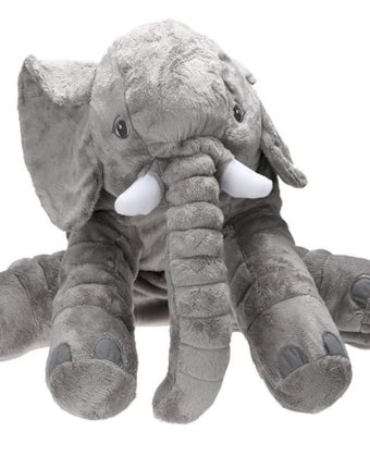 Мягкая игрушка Super01 Слон 60 см цвет: серый