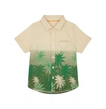 Миниатюра фотографии Рубашка с коротким рукавом "пальмы"