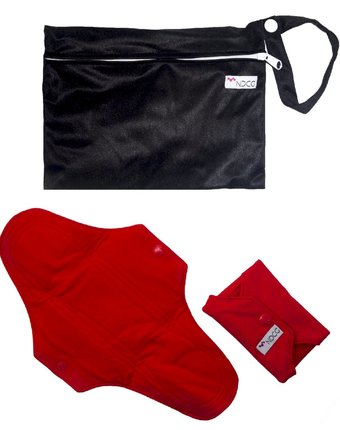 Прокладки Ndcg Ndcg Многоразовые прокладки для КД, красные, 29х17 см, 2 шт в черном мешочке, 2 шт