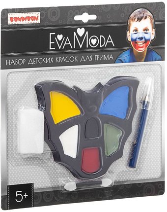 Набор для грима Bondibon Eva Moda аппликатор+спонж+карандаш (6 цветов. 8.1г)