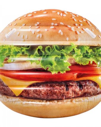Миниатюра фотографии Intex надувной матрас гамбургер 145х142 см