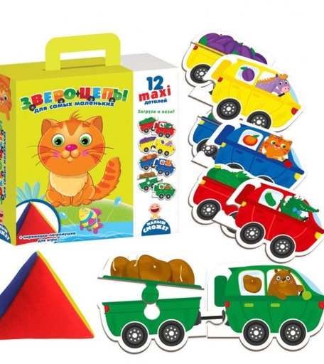 Vladi toys Развивающая игра для малышей Звероцепы