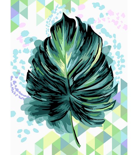 Набор для раскрашивания по номерам ФРЕЯ Экзотический лист