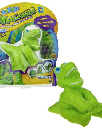 Миниатюра фотографии Развивающая игрушка 1 toy супер стрейчеры стикизавр 16 см