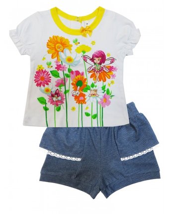Миниатюра фотографии Soni kids комплект (футболка и шорты) феечка