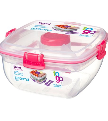 Sistema, Контейнер для салата с разделителями и приборами 1,1л \
