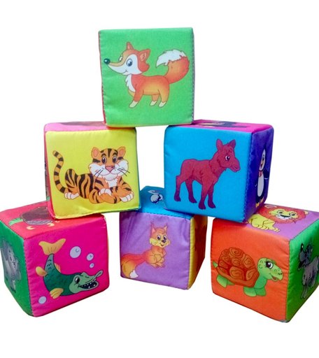 Набор кубиков Издательство Учитель Мамы и малыши, 7х7х7