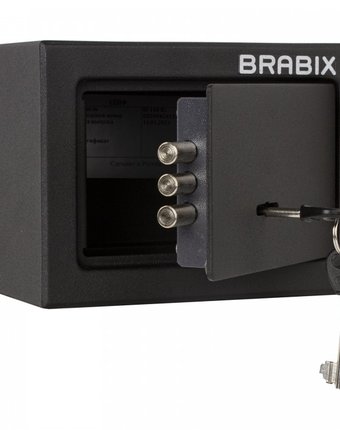 Миниатюра фотографии Brabix сейф мебельный sf-140kl ключевой замок 140х195х140 мм