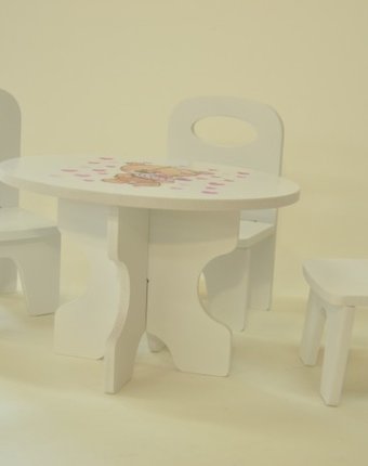 Миниатюра фотографии Коняша набор стол и стулья мишутки сладкоежка
