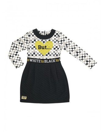 Lucky Child Платье для девочки Черное и белое 107-63ф