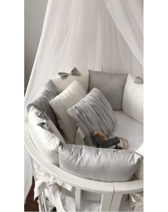 Миниатюра фотографии Комплект в кроватку krisfi angel dream без кружева (16 предметов) для кроваток 120x60, 125x75 и 75x75 см