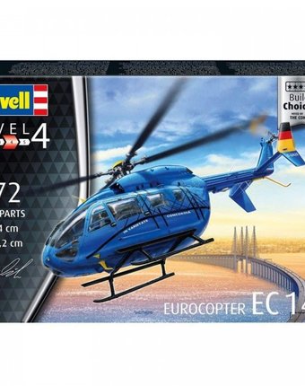 Миниатюра фотографии Revell сборная модель транспортный вертолёт eurocopter ec 145 builders choice 1:72
