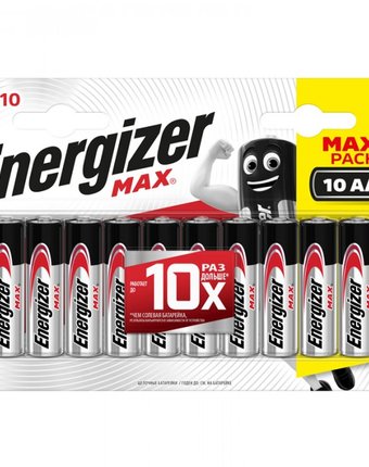 Миниатюра фотографии Energizer батарейка max аа (lr06) алкалиновая 10bl