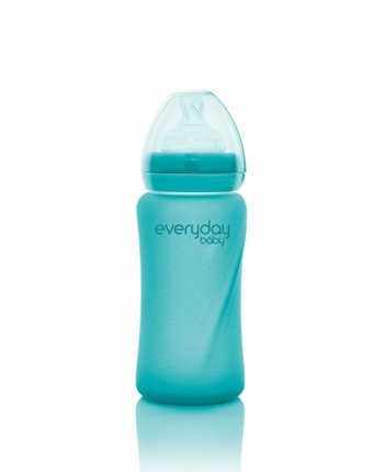 Бутылочка Everyday Baby Healthy + с индикатором температуры и защитным силиконовым покрытием 240 м