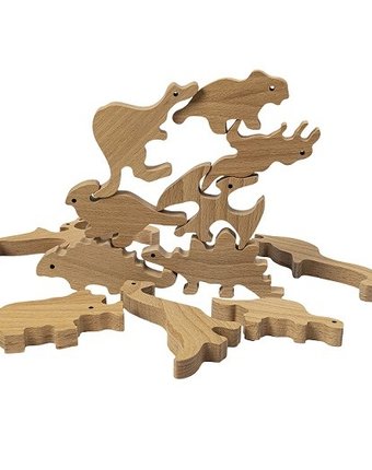Деревянная игрушка ЯиГрушка Логическая игра Динозаврики-кастельеры