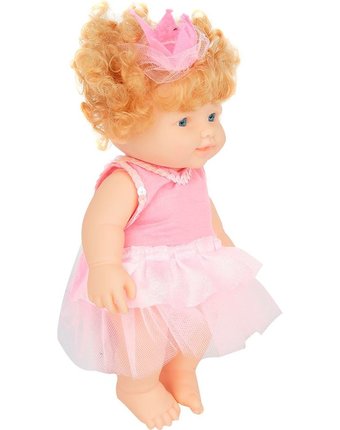 Миниатюра фотографии Кукла-пупс игруша в розовом платье 23 см