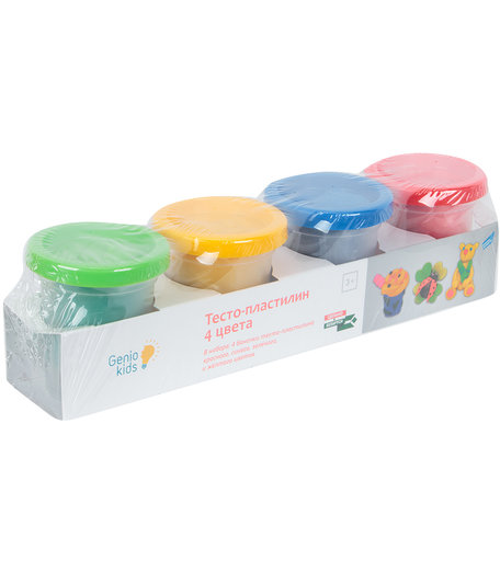 Тесто для лепки Genio Kids 4 цв.