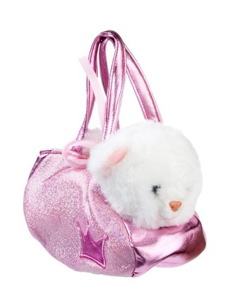 Миниатюра фотографии Мягкая игрушка abtoys животные в сумочках. котенок 16 см