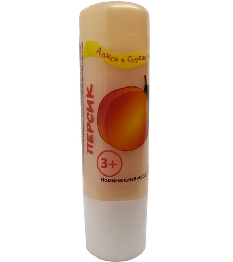Бальзам для губ Алиса в Стране Чудес Персик АСЧ, от 3 лет, 3.5 г