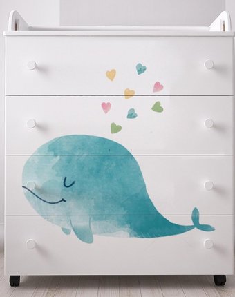 Комод Forest Cute Whale пеленальный