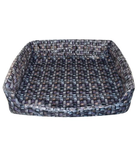 Лежанка для кошек Vivacase для животных квадратная Ropes, цвет: серый, 70 х 60 х 18